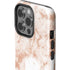 White Rose Gold Marble iPhone 15 Pro Impact Case